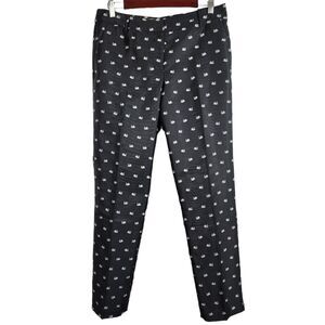 Talbots Swan RSVP all over print Size 6 Lined Office Casual dress pants Ribbed